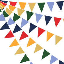 Multicolored Bunting Banner 10m for Weddings Birthdays Baby Showers Outdoor Party Decorations