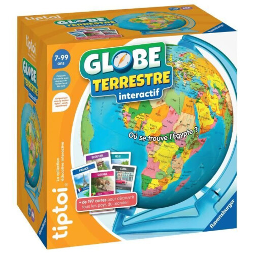 Ravensburger tiptoi Globe terrestre interactif, 00000191, 7 ans, Ravensburger