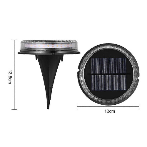 Solar-Einbauleuchte, IP65 wasserdichte Solar-Wegeleuchte mit Lichtsensor, automatisches Ein-/Ausschalten, 1