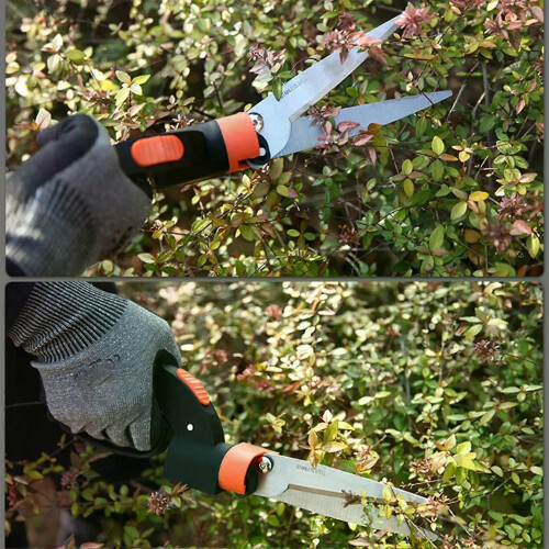 Gartenschere Rasenmäherschere mit 360 Grad drehbarem Schneidkopf Gartengrasschere 2