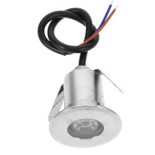 Silberne LED-Untergrundlampe aus Edelstahl für Landschaftsbeleuchtung, 2 Stück
