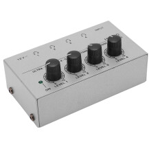 4-Kanal-Stereokopfhörer-Verstärker Silber, 100KΩ Impedanz