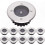Solar-Powered LED Ground Lights, 10-Pack, IP65 Waterproof, Cool White, Round, Energy Efficient Class 1