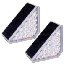 2Pcs Solar Step Lights für den Außenbereich Warm Solar Treppenlichter Langlebige Helligkeit Verbesserte