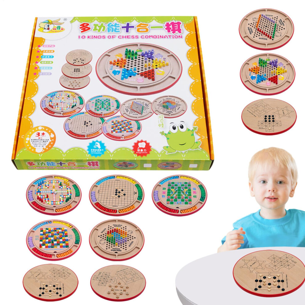 Wooden Chess Set Portable Multifunctional Chessboard Game Lightweight for Kids Family Reunions Home Travel Activities-image-OPC-PK5CDTY-NEW