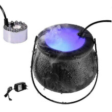 Machine à brouillard pour Halloween, humidificateur à LED, brumisateur, pot de sorcière à changement