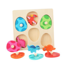 Wooden Dinosaur Jigsaw Puzzle for Kids - Cognitive Learning Toy for Boys, Enhances Creativity and Spatial Skills