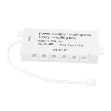 6-Wege-Anschlussdose XH2.5-Port 48W 5-48V Plug-and-Play-Stromversorgungs-Verteilerbox für LED-Licht