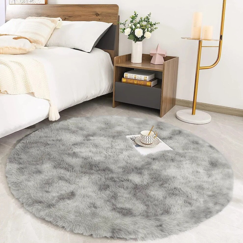 Imperial Rooms (Silver, 120 X 120 Cm) Non Slip Shaggy Rugs Carpet Runner Large Doormats