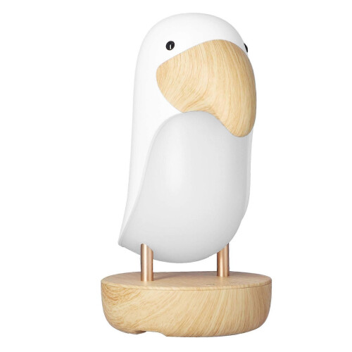 USB-Powered ABS Night Light for Kids' Rooms - White Bird Design 1