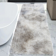 (Silver, 60 x 110 cm) Non Slip Shaggy Rugs Carpet Runner Large Doormats