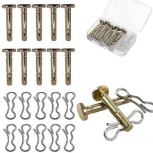 10 Pcs Shear Pins and 10 Pcs Cotter Pins Replacement for Cub Cadet 738-04124A 714-04040 Snowblower MTD