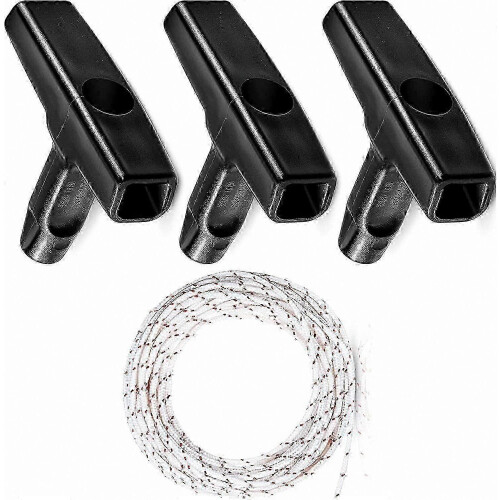 3PCS Lawn Mower Pull Starter Rope Kit, 1 Meter 3.0mm Recoil Rope with Handle, Replacement Starter Grip