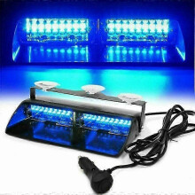Blaues Stroboskop-Warnlicht mit 16 LEDs – wasserdichtes Blitzlicht für Fahrzeuge 12–24 V