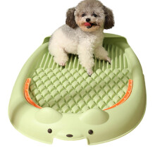 Puppy Toilet Portable Indoor Potty for Small Dogs and Cats, Easy to Clean Safe Grid Design, 4 Pieces Green