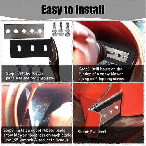 Snow Blower Impeller Modification Kit Universal Upgrade 1/4" 2