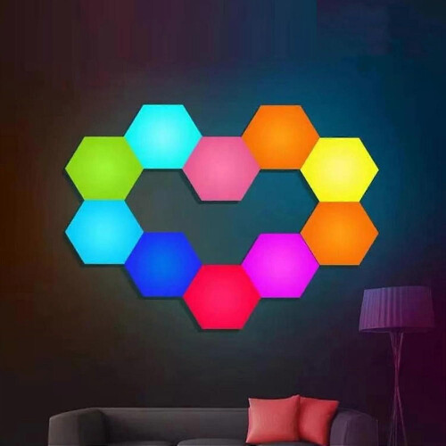 Hexagon Lights Gaming-Wandpaneele, Smart App RGB Hexagonal Modular Gaming Light 2025 1