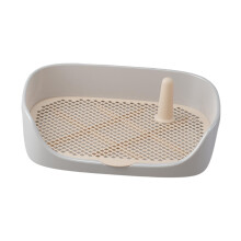 Dog Toilet Training Potty Tray, Grey 48x37x13 cm, Indoor Pet Potty Trainer, Cat Litter Tray for Home Use