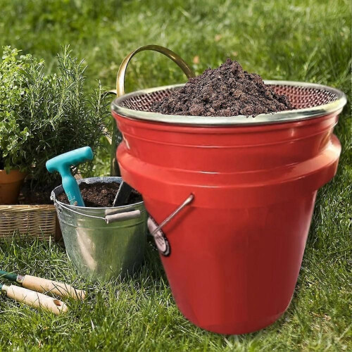 Setaccio per terreno per giardinaggio, setaccio per rocce per secchio da 5 galloni, 2