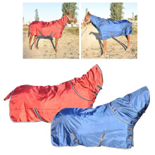 Cooler Blanket for Horses 155cm Red - Breathable Cotton Winter Transport Blanket, Soft Warm Outdoor Riding Gear