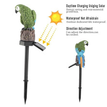 Lampada decorativa da giardino a forma di pappagallo con inserto solare da esterno, impermeabile, per