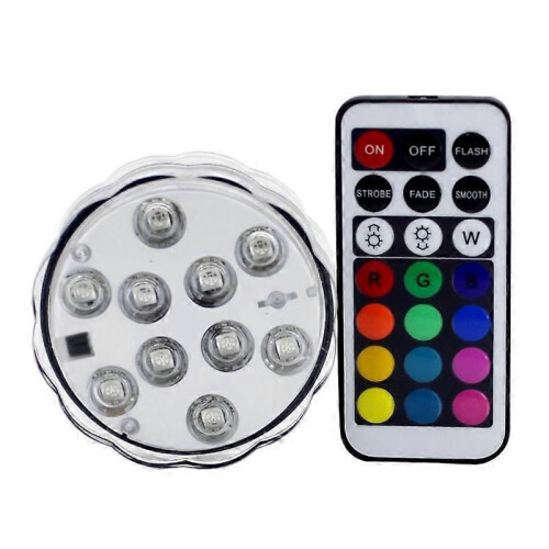 4 PCS Colorful Remote Control Decoration Diving Lamp, 10-LED with Remote Control(White) 1
