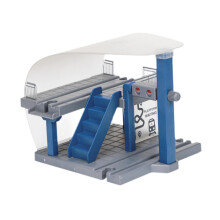 Railway Track Accessories Simulation Station Toy Electric Train Station Dark Blue, Train Platform for Rail Systems