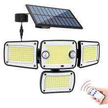 TY10313 Lampada da parete solare per esterni a 4 teste, tipo diviso, con sensore di movimento a 342