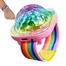 LED Light Up Clock for Disco Party | Noise Activated, USB Rechargeable, Battery Operated, Pink Wristband Decoration