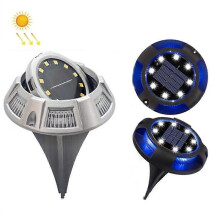 Lampada solare da esterno interrata, lampada da prato rotante interrata, specifiche: 12 LED luce bianca