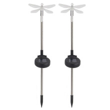 2 pezzi/set di luci da giardino a LED solari a forma di libellula, uniche nel loro genere, che cambiano