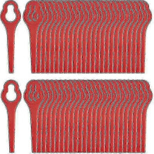 50 stuks Ferrex Aldi FAR 20-i 20V/40V Edger kunststof vervangende messen, laten weken in water