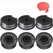 1 set voor Bosch 6 stuks grasmaaiertrimmer spoelen 9 1 beschermkap 1600A00X61, 1600A00DU0, F016L72438