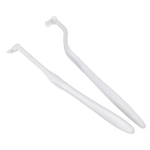 Microfaser-Zahnbürsten-Set für Zahnspangen und Implantatpflege, Weiß