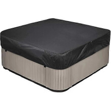 Copertura per vasca idromassaggio 218*218*30 cm nera, tessuto Oxford 2100D, impermeabile, antipolvere,