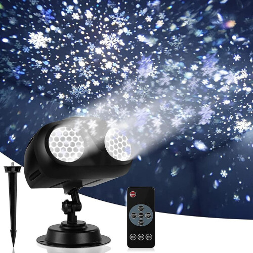 Christmas Snowfall Projector Lights, Highlight Dynamic Led Snow Light Projection, Ip65 Waterproof Snowfall Spotlight Lighting