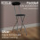 Oypla Oypla Black Padded Folding High Chair Breakfast Kitchen Bar Stool Seat 8