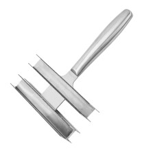 Pet Shedding Comb, Metal Blade Dander Remover, Portable Curry Comb Scraper, Dematting Brush for Cows and Horses