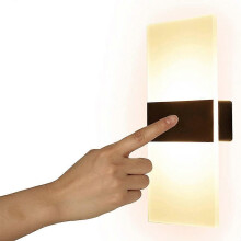 Lampada da parete per interni alimentata a batteria con interruttore, lampada da parete alimentata a