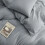 (Silver, Single) Plain Duvet Cover 3pc Reversible Microfiber Quilt Cover - Single, Double & King Bed Sizes 3