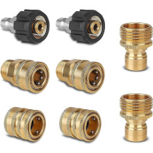 8 Pack Pressure Washer Adapters, Quick Disconnect Hose Connect, 3/4" Male to 1/2" Quick Release