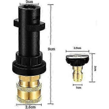 1/4 Hochdruckreiniger-Pistole Adapter Sprühdüsenspitzen Messing-Sets Weiblicher Schnellverbinder für