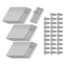 30 pezzi di lame in acciaio inossidabile per tosaerba robotizzato Honda Miimo 39,2x17,5 mm argento