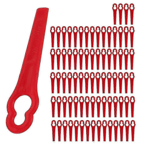 Replacement Lawn Mower Blades for Bosch and Einhell 80 Pieces 8.3CM Plastic Grass Trimmer 2