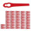 Replacement Lawn Mower Blades for Bosch and Einhell 80 Pieces 8.3CM Plastic Grass Trimmer 2