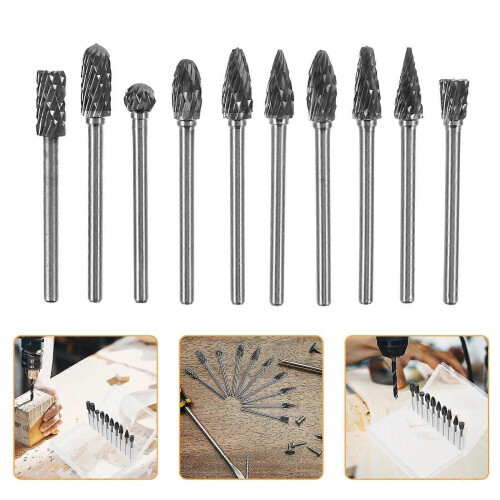Die Grinder Attachments Grinding Head Assorted Size Burr Workshop 5.00X0.50X0.50cm 10Set 1