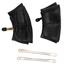 2 Pack 10x2.125 Inner Tube + Tyre Tool Inflatable Butyl Rubber Inner Tube with Coppery Angled Valve Stem