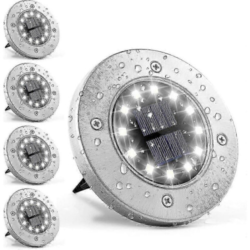 Solar Powered Ground Light 12pcs LED 4 sets