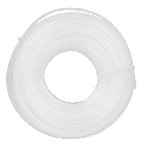 2.6mm x 75m White SquareShaped Lawn Mower Trimmer Line Nylon String Rope Replacement