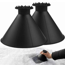 2 Schneefräsen mit Hupe [Schwarz]